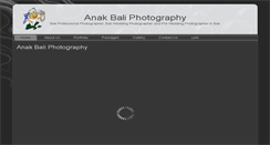 Desktop Screenshot of anakbaliphotography.com